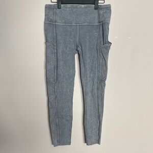 Lululemon Fast and free high-rise tight 25” Ice dye asphalt grey size 10